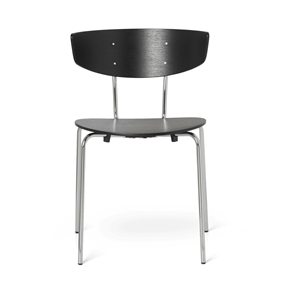 Ferm Living Herman Dining Table Chair Chrome/ Black