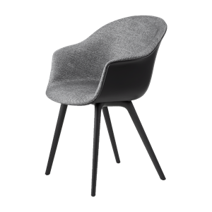 GUBI Bat Dining Chair Plastic Leg Front Upholstered In Plain 0023