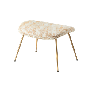 GUBI Beetle Ottoman Dora Boucle With Legs In Antique Brass