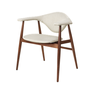 GUBI Masculo Dining Chair Upholstered In Eero Special FR 106 With Legs In Walnut
