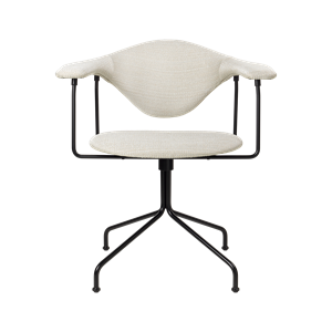 GUBI Masculo Office Chair Upholstered In Eero Special FR 106 With Base In Black Semi Matt