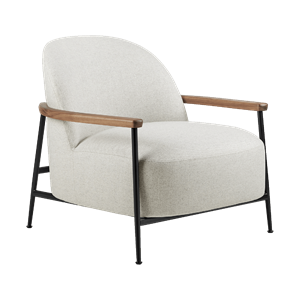 GUBI Senjour Armchair With Armrests Flair Special 201 With Legs In Matt Black