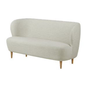 GUBI Stay Sofa Upholstered In Bonito 091 with Legs In Semi Matt Lacquered Oak