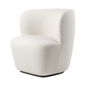 GUBI Stay Armchair Small Upholstered In Plain 0001 With Base In Black
