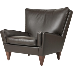 Gubi V11 Armchair American Walnut/ Coffee Leather