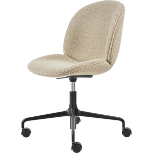 GUBI Beetle Office Chair Upholstered Matt Black/ Karakorum 003