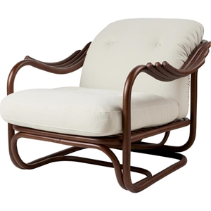 Gubi Poltrone Tria Armchair Dark Rattan/Reales Limonta 001