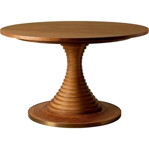 Gubi Tavolo A Dischi Dining Table Ø150 American Walnut/High Gloss