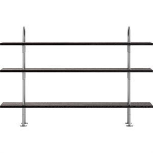 Gubi Keen 160 Shelving System 3 Shelves Stainless Steel/Ash Veneer