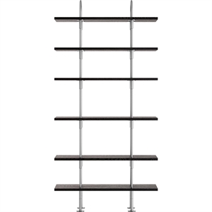 Gubi Keen 96 Shelving System 6 Shelves Stainless Steel/Ash Veneer