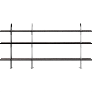 Gubi Keen 208 Shelving System 3 Shelves Stainless Steel/Ash Veneer