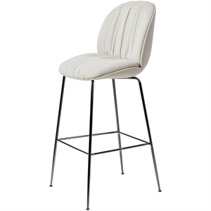 Gubi Beetle Soft Bar Stool H77 Black Chrome/Reales 001