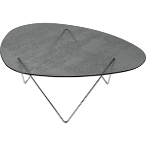 Gubi Pedrera Coffee Table Chrome/Smoke/Glass
