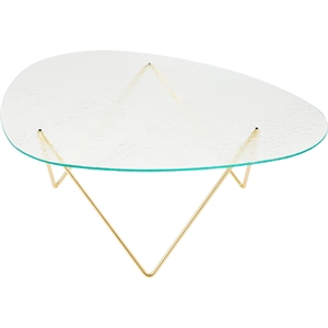 Gubi Pedrera Coffee Table Brass Semi Matt/ Transparent/Glass