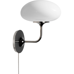 Gubi Stemlite Wall Lamp Black Chrome/Opal