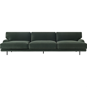 Gubi Flaneur 3-Seater Sofa Black/ Asator 0984