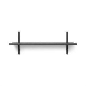 Ferm Living Sector Shelf Single Wide Black Ash/Black Brass