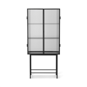 Ferm Living Haze Display Cabinet Fluted Glass Black