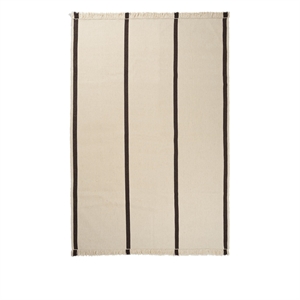 Ferm Living Calm Kelim Rug 200x300 Dark Off-White/Coffee