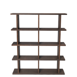 Ferm Living Kona Bookcase 2x4 Dark Stained Oak