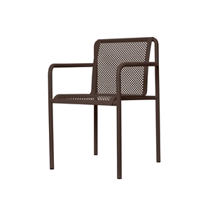 Ferm Living Dapple Outdoor Chair With Armrests Dark Chocolate