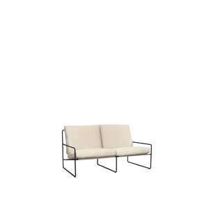 Ferm Living Desert 2-Seater Sofa Bouclé/ Black/ Off White