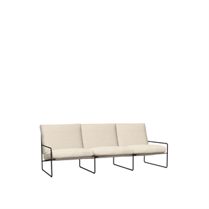 Ferm Living Desert 3-Seater Sofa Bouclé/ Black/ Off White