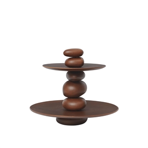 Ferm Living Pebble Cake Plate Dark Brown