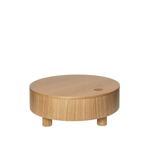 Ferm Living Olles Coffee Table With Storage Ø80 Natural Oak