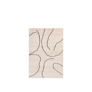 Ferm Living Gesso Rug 140x200 Off White/Dark Fig