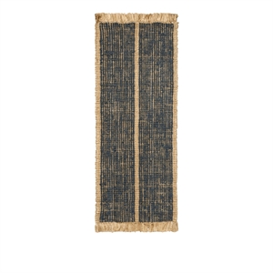 Ferm Living Athens Stripes Rug 80x200 Natural/ Ink Blue