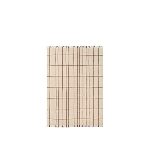 Ferm Living Sen Rug 140x200 Parchment/Chestnut