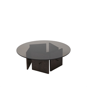 Ferm Living Aukko Coffee Table Tinted Glass/Dark Stained Oak