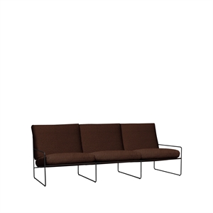 Ferm Living Desert 3-Seater Sofa Pure Bouclé/ Black/ Chestnut