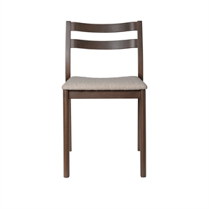 Ferm Living Boda Dining Chair Soft Bouclé/Dark Stained Beech/Natural