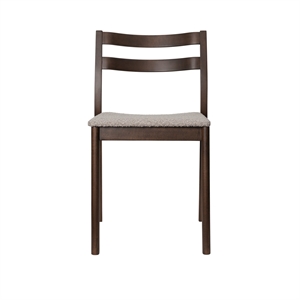 Ferm Living Boda Dining Chair Rugged Bouclé/Dark Stained Beech/Natural