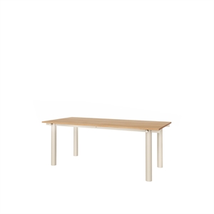 Ferm Living Atura Dining Table 200x90 Light Cashmere/Oak Veneer
