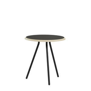 Woud Soround Coffee Table Black Laminate/Black Ø45 H48,3