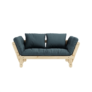Karup Beat Sofa Clear Lacquered Pine/757 Petrol Blue