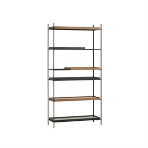 Woud Tray Configuration 18 Shelf System High Black/ Walnut