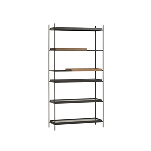 Woud Tray Configuration 23 Shelf System High Black/ Walnut