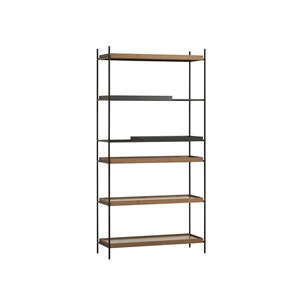 Woud Tray Configuration 24 Shelf System High Black/ Walnut