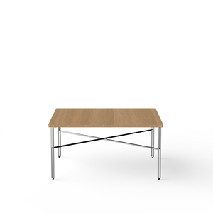 NINE Inline Coffee Table 80x40 Stainless Steel/Oak