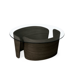 Sibast Furniture No 7 Lounge Coffee Table Ø70 Low Dark Oiled Oak/Glass