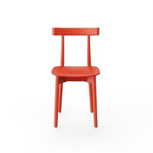 NINE Skinny Wooden Dining Chair Red/ Ash