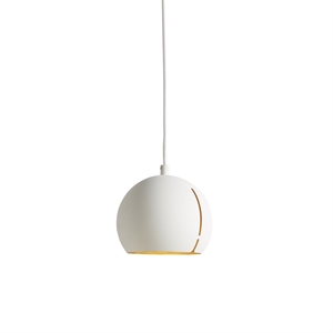 Woud Gap Pendant Round White/ Brass
