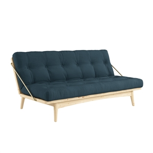 Karup Folk Sofa Clear Lacquered Pine/ 757 Petrol Blue
