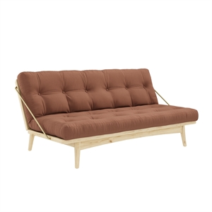 Karup Folk Sofa Clear Lacquered Pine/ 759 Clay Brown