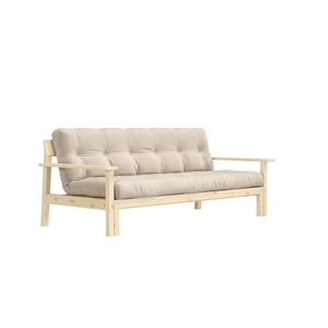 Karup Unwind Sofa Bed Clear Lacquered Pine/747 Beige