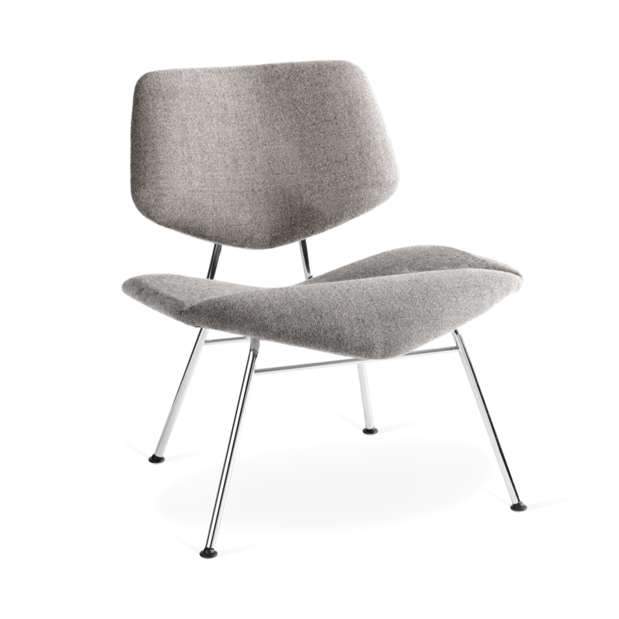 VERMUND VL135 Lounge Chair Gray Fabric/Chrome Frame